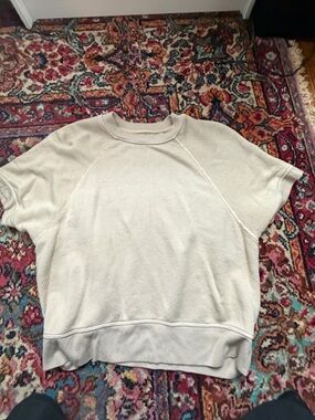 Spiritual Gangster Cream Short Sleeve Crew Sweatshirt